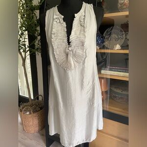 Chan Luu Elegant silver Ruffled Women's dress small